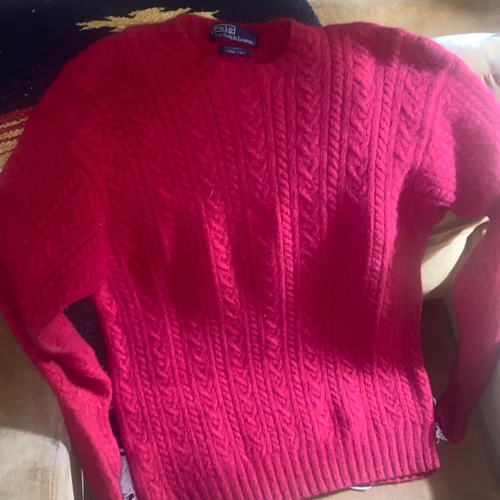 RALPH LAUREN 100% lambswool HAND KNIT